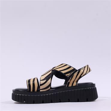 Una Healy Replay Chunky Sole Sandal - Black Zebra